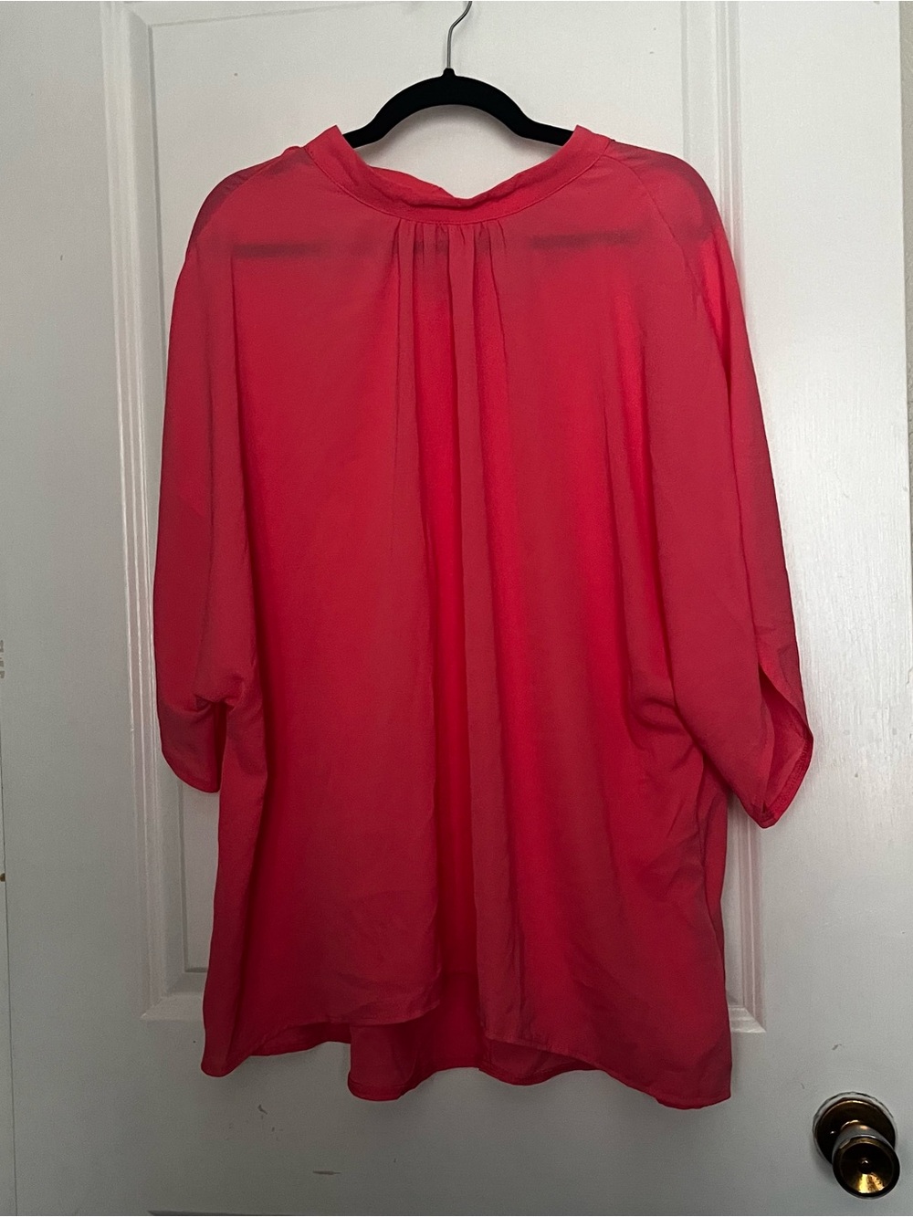 SHEIN Coral Pink Relaxed Pullover Blouse